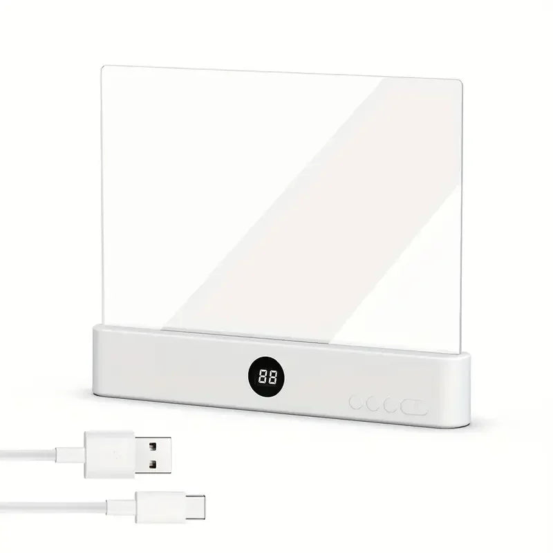 Illuminate Your Reading Experience: Rechargeable LED Book Light with Dimmable Panel and Three Color Settings