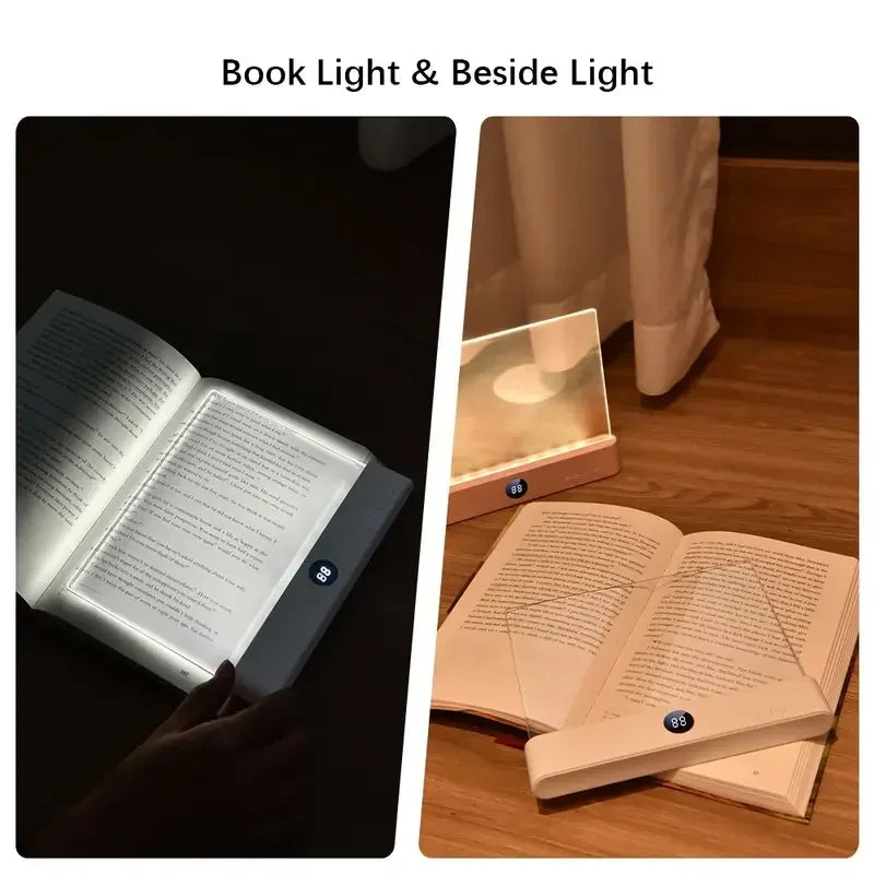 Illuminate Your Reading Experience: Rechargeable LED Book Light with Dimmable Panel and Three Color Settings