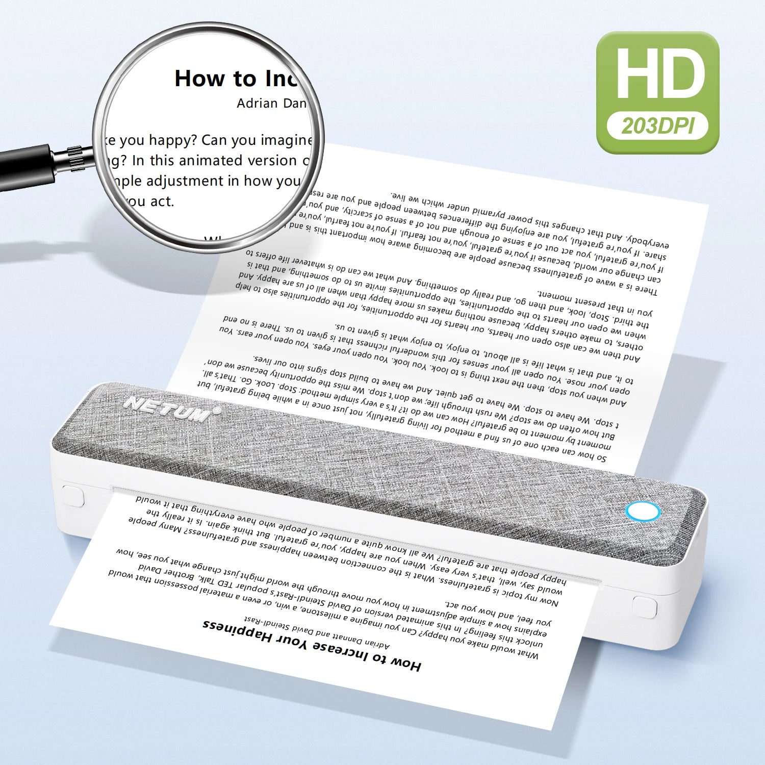 NETUM A4 Bluetooth Portable Thermal Printer - Your Inkless Solution for Effortless Business Printing on the Go