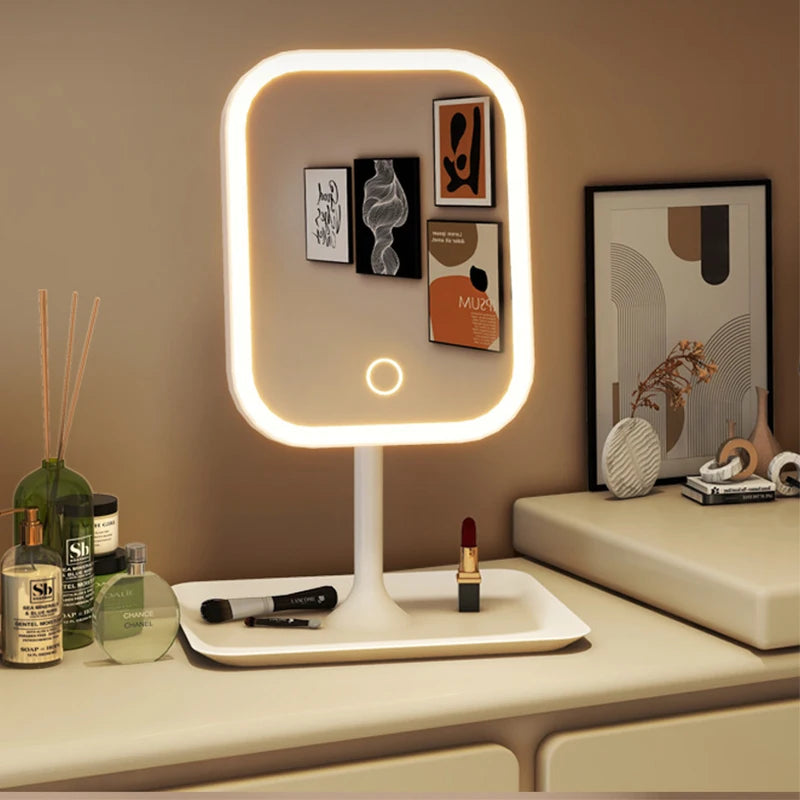 Illuminate Your Beauty: Niche Modern LED Makeup Mirror with Touch Control & 3 Adjustable Light Settings for Perfect Grooming